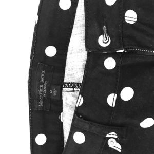 Black and white polka dot skinny jeans